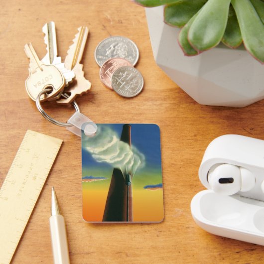 Vintages Geschäft, Steam Whistle Factory Sunrise Schlüsselanhänger (Schreibtisch)