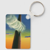 Vintages Geschäft, Steam Whistle Factory Sunrise Schlüsselanhänger (Rückseite)