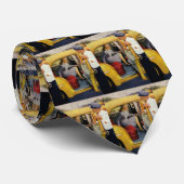 Vintages Geschäft, Taxifahrerin Frau Fluggast Krawatte (Gerollt)