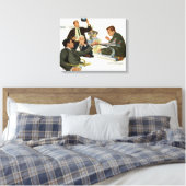 Vintages Geschäft, Treffen der Führungskräfte Leinwanddruck (Insitu (Schlafzimmer))