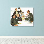 Vintages Geschäft, Treffen der Führungskräfte Leinwanddruck (Insitu (Holzboden))