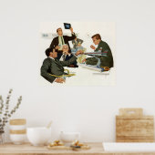 Vintages Geschäft, Treffen der Führungskräfte Poster (Küche)