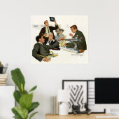 Vintages Geschäft, Treffen der Führungskräfte Poster (Heimbüro)