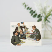 Vintages Geschäft, Treffen der Führungskräfte Postkarte (Stehend Vorderseite)