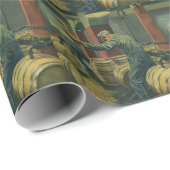 Vintages Geschäft, Weinherstellung Weinkeller Geschenkpapier (Rolleneckpunkt)