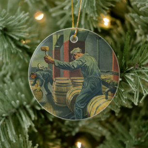 Vintages Geschäft, Weinherstellung Weinkeller Keramik Ornament