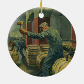 Vintages Geschäft, Weinherstellung Weinkeller Keramik Ornament (Hinten)