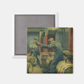 Vintages Geschäft, Weinherstellung Weinkeller Magnet (Vorderseite/Rückseite)