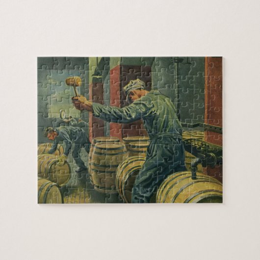 Vintages Geschäft, Weinherstellung Weinkeller Puzzle (Horizontal)