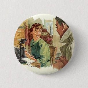 Vintages Geschäftsbüro, Vorstandsvorsitzender und Button