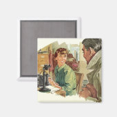 Vintages Geschäftsbüro, Vorstandsvorsitzender und  Magnet (Vorderseite/Rückseite)