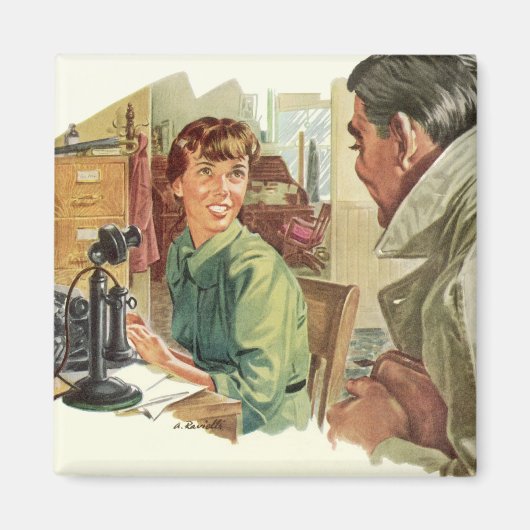 Vintages Geschäftsbüro, Vorstandsvorsitzender und Magnet (Vorne)