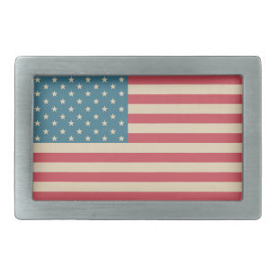 Vintages Geschenk der amerikanischen Flagge Rechteckige Gürtelschnalle