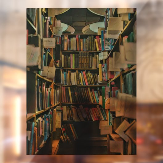 Vintages Geschenk für Buchliebhaber Fensteraufkleber (Blatt 2)