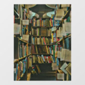 Vintages Geschenk für Buchliebhaber Fensteraufkleber (Blatt)