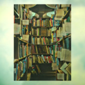 Vintages Geschenk für Buchliebhaber Fensteraufkleber (Blatt 3)