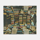 Vintages Geschenk für Buchliebhaber Fleecedecke (Vorderseite (Horizontal))