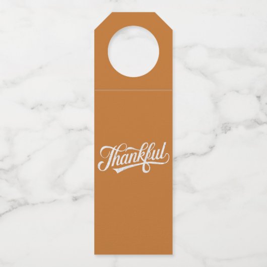 Vintages Geschenk für den Erntedank Flaschenanhänger (Vorderseite)