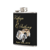 Vintages Geschenk für Gatsby Style Groom Flachmann (Links)