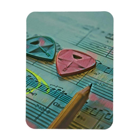 Vintages Geschenk für Gitarrist Magnet (Vertikal)