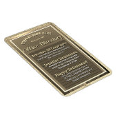 Vintages Geschenk für Golden Sign Retirement Magnet (Rechte Seite)