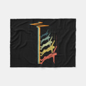 Vintages Geschenk für Herzschlag Liebe Fleecedecke (Vorderseite (Horizontal))