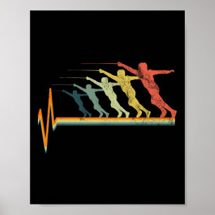 Vintages Geschenk für Herzschlag Liebe Poster