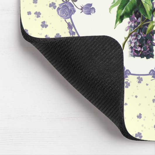 Vintages Geschenk mit Blumenkreuz Mousepad (Ecke)