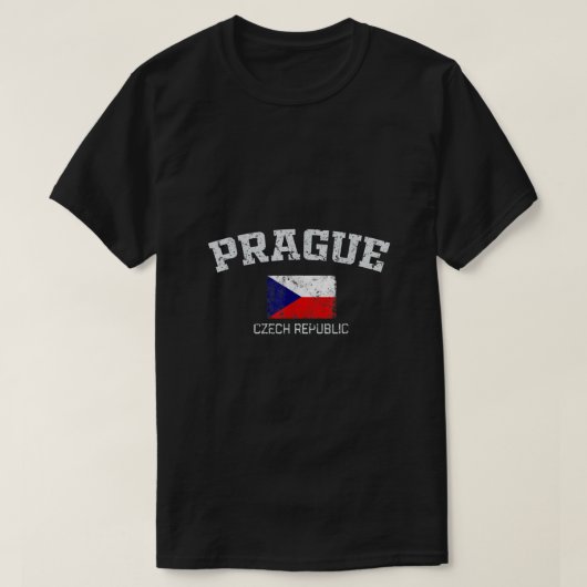 Vintages Geschenk Prag Tschechien T-Shirt (Design vorne)