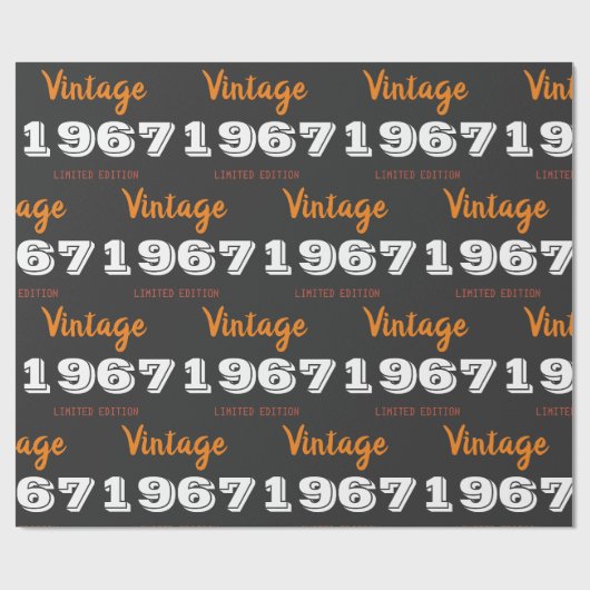 Vintages Geschenk von 1967 Geschenkpapier (Flach)