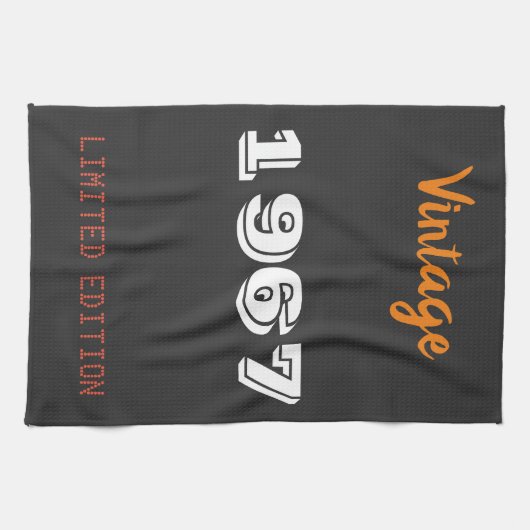 Vintages Geschenk von 1967 Geschirrtuch (Horizontal)