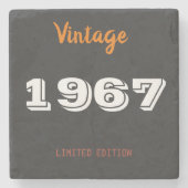 Vintages Geschenk von 1967 Steinuntersetzer (Vorderseite)