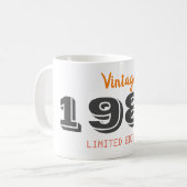 Vintages Geschenk von 1982 in limitierter Auflage Kaffeetasse (Vorderseite Links)