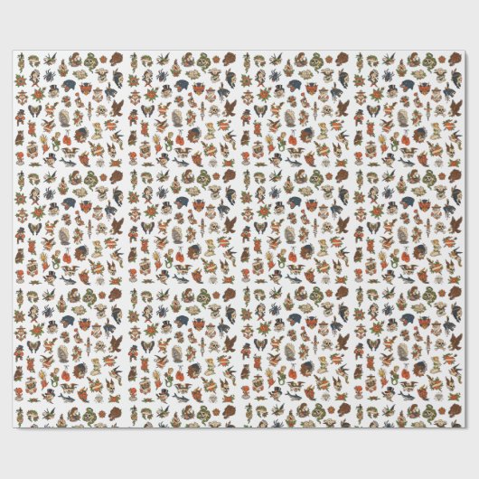 Vintages Geschenkpapier (Flach)