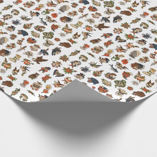 Vintages Geschenkpapier (Ecke)