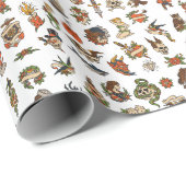 Vintages Geschenkpapier (Rolleneckpunkt)