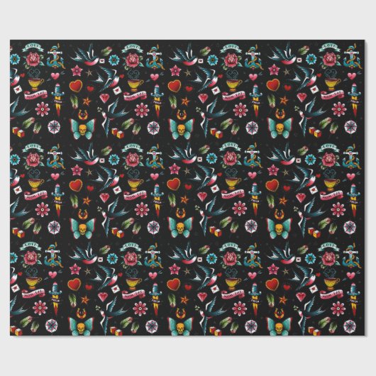 Vintages Geschenkpapier (Flach)