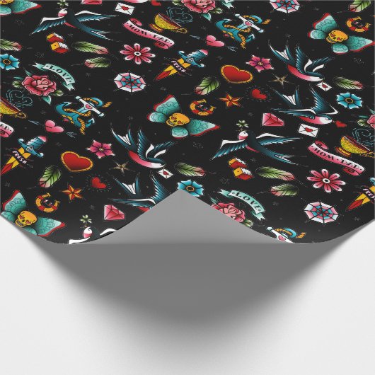 Vintages Geschenkpapier (Ecke)