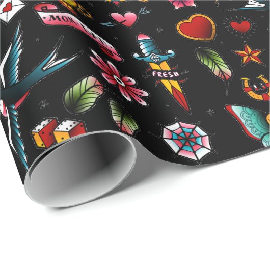 Vintages Geschenkpapier (Rolleneckpunkt)