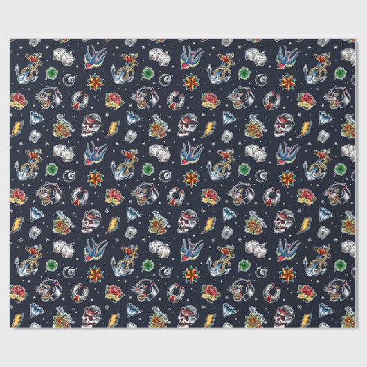 Vintages Geschenkpapier (Flach)