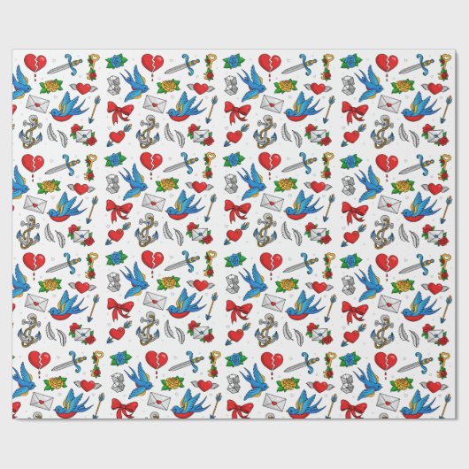 Vintages Geschenkpapier (Flach)