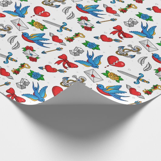 Vintages Geschenkpapier (Ecke)