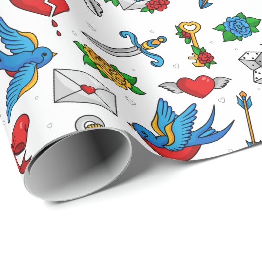 Vintages Geschenkpapier (Rolleneckpunkt)