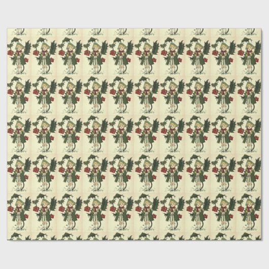 Vintages Geschenkpapier (Flach)