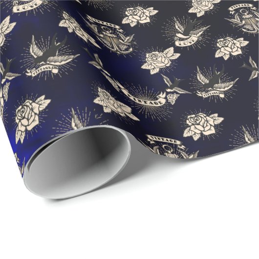 Vintages Geschenkpapier (Rolleneckpunkt)