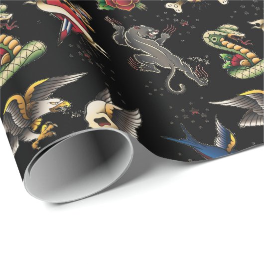 Vintages Geschenkpapier (Rolleneckpunkt)