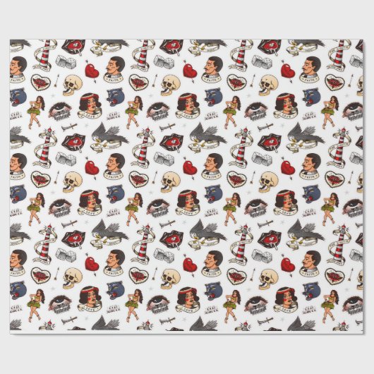 Vintages Geschenkpapier (Flach)