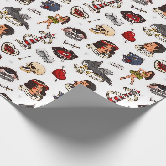 Vintages Geschenkpapier (Ecke)