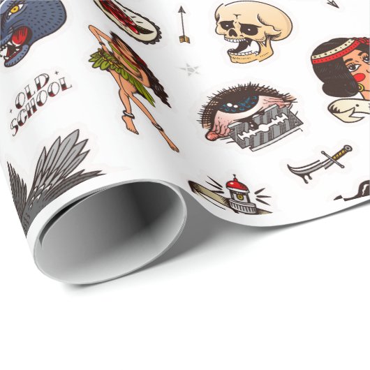 Vintages Geschenkpapier (Rolleneckpunkt)