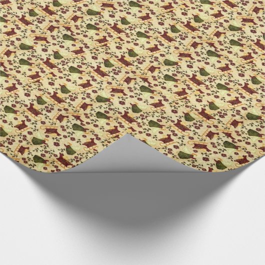 Vintages Geschenkpapier (Ecke)